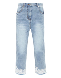 Ermanno Scervino Junior Джинсы из хлопка с кружевом