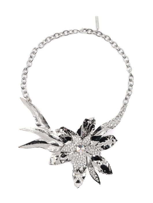 Alberta Ferretti Колье из металла с кристаллами