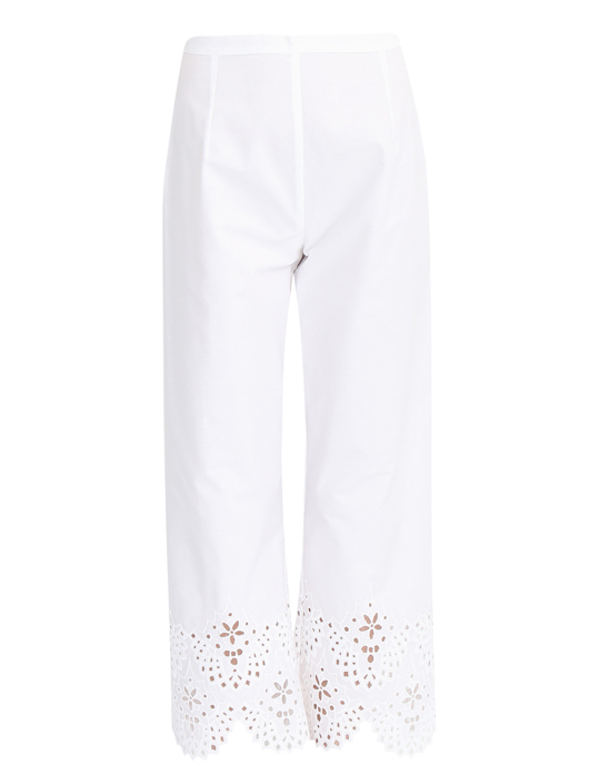 Ermanno Scervino Брюки из хлопка с кружевом