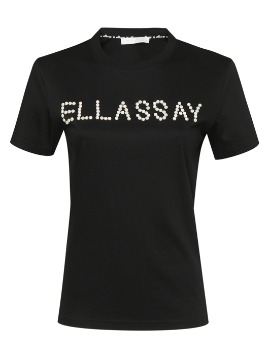 Ellassay Футболка из хлопка с декором
