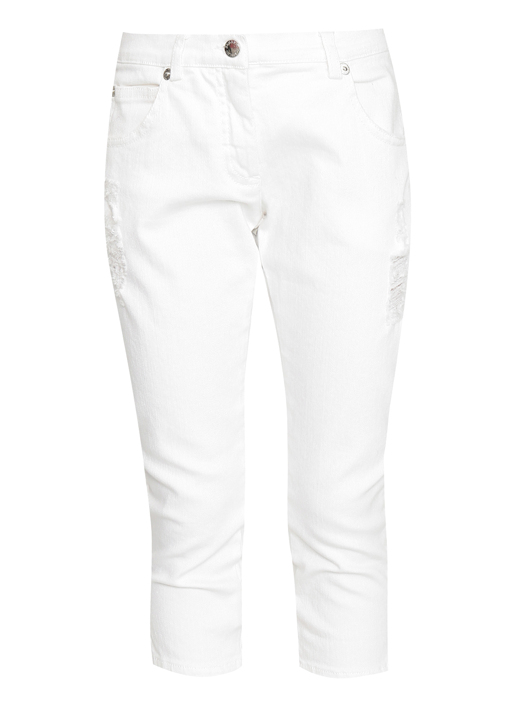 Ermanno Scervino Junior Джинсы из хлопка с эффектом потертости