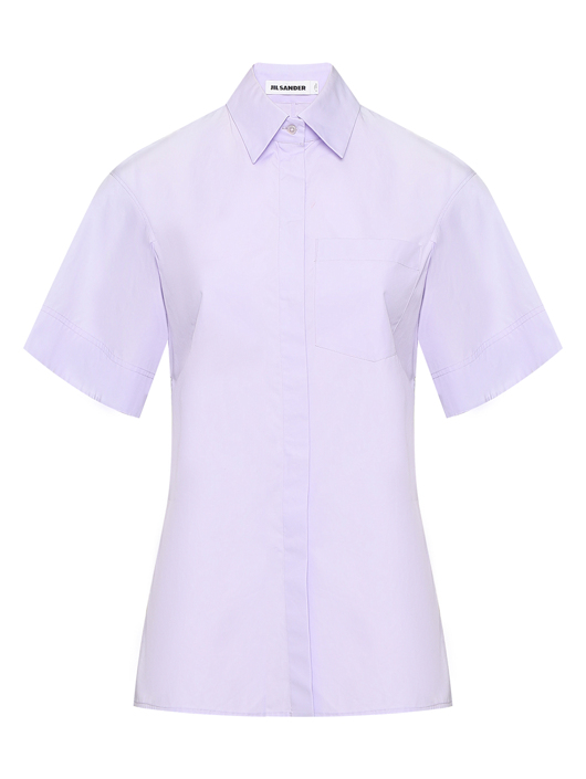 Jil Sander Рубашка из хлопка с короткими рукавами
