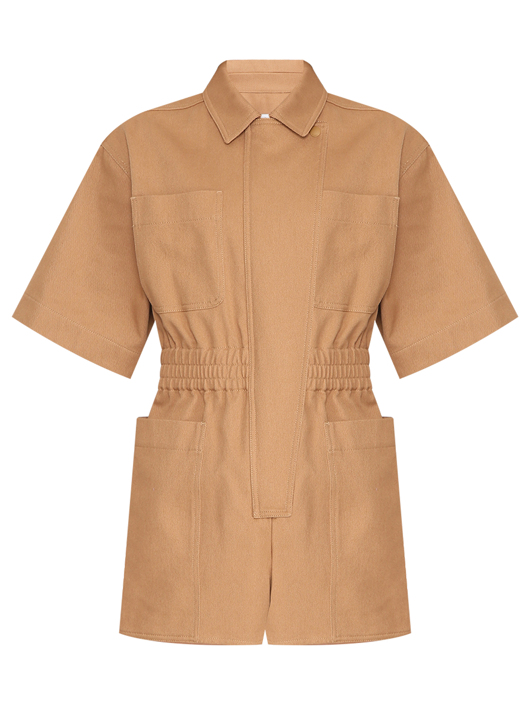 Max Mara Комбинезон из плотного хлопка с карманами