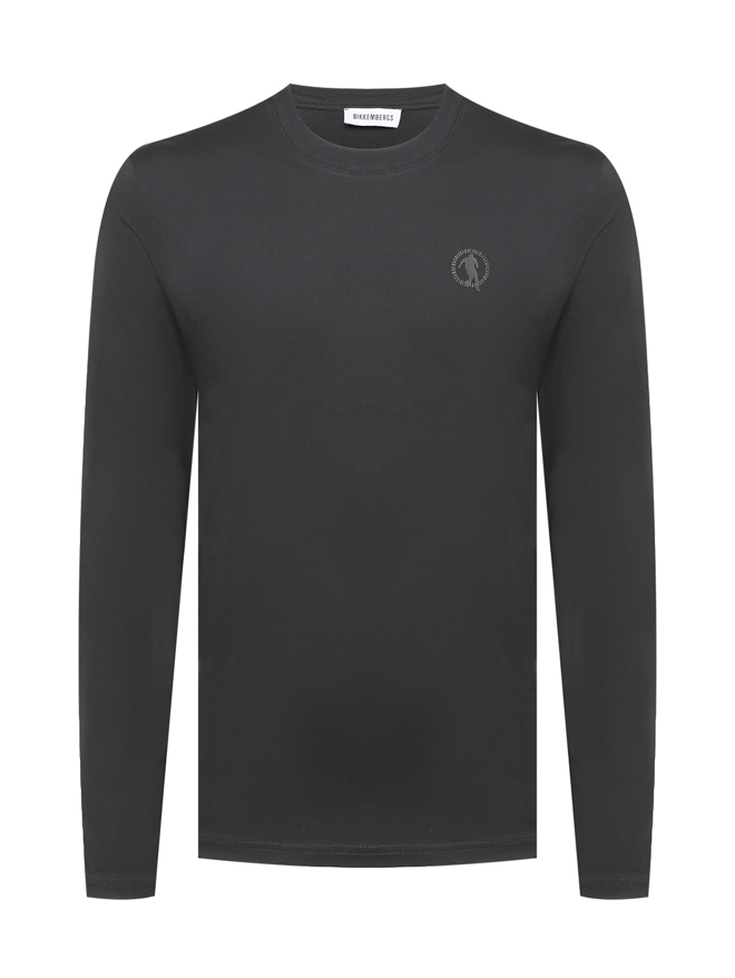 Bikkembergs Однотонный лонгслив из хлопка